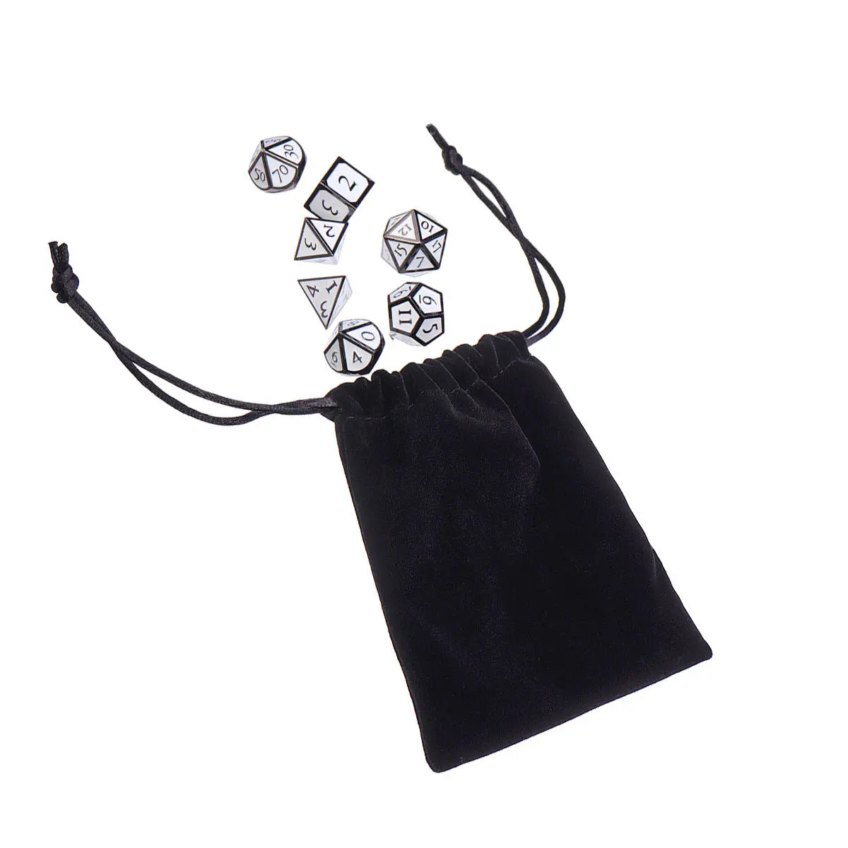Zinc Alloy RPG Dice Set - 7Pcs Polyhedral Metal Dice for Role Playing Game - Image 3