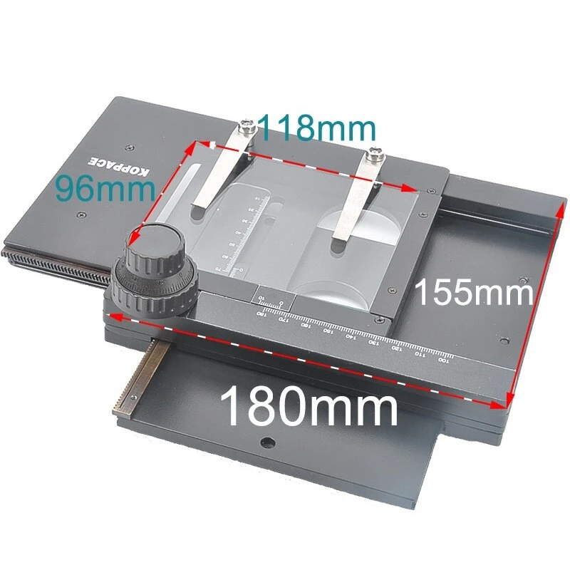 KOPPACE Microscope XY Moving Stage - 75mm Horizontal 55mm Vertical - For Stereo Microscope - Image 5