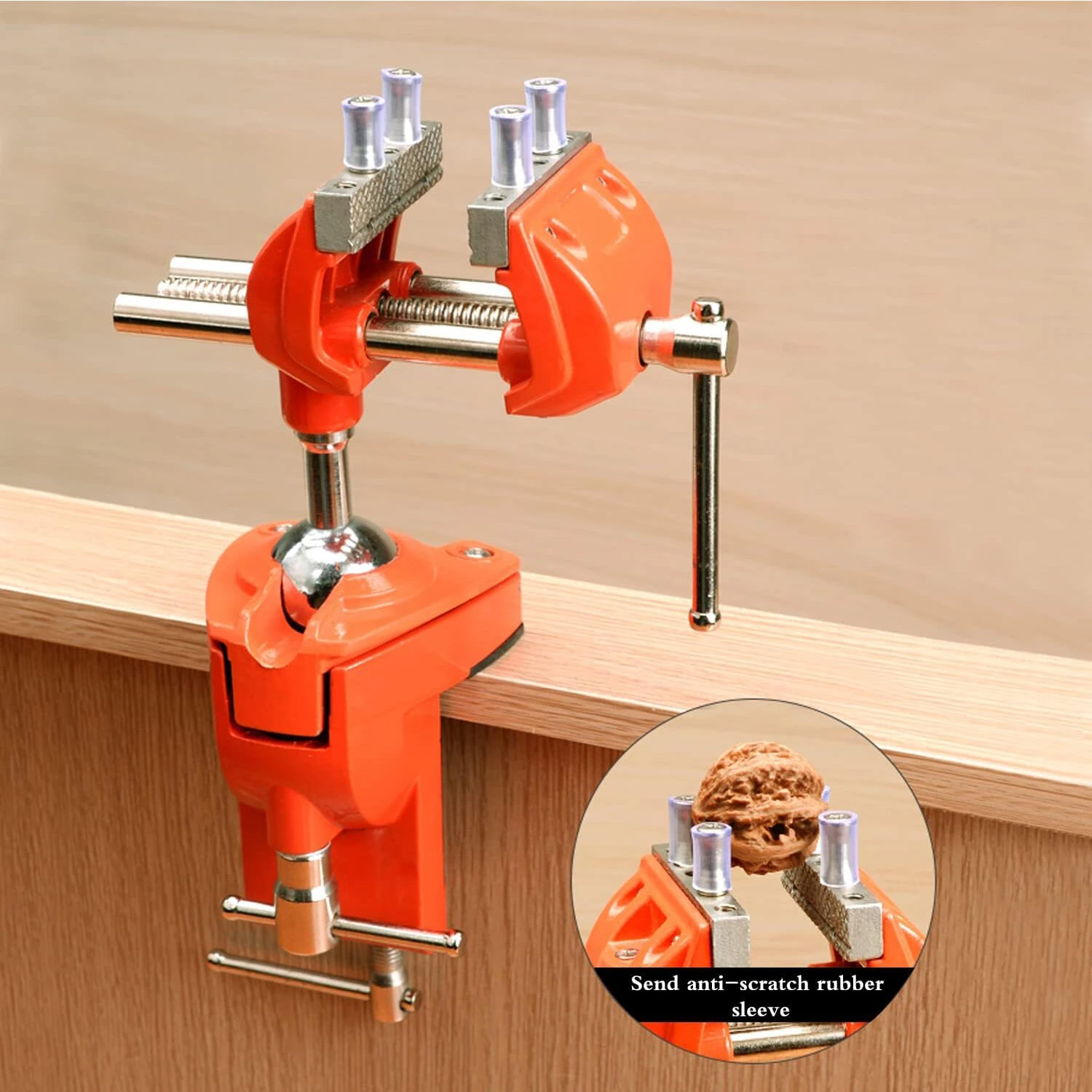 MYTEC Heavy Duty 3.5 Inch Clamp Bench Vise - 360 Swivel Base Cast Steel for Woodworking - Image 2