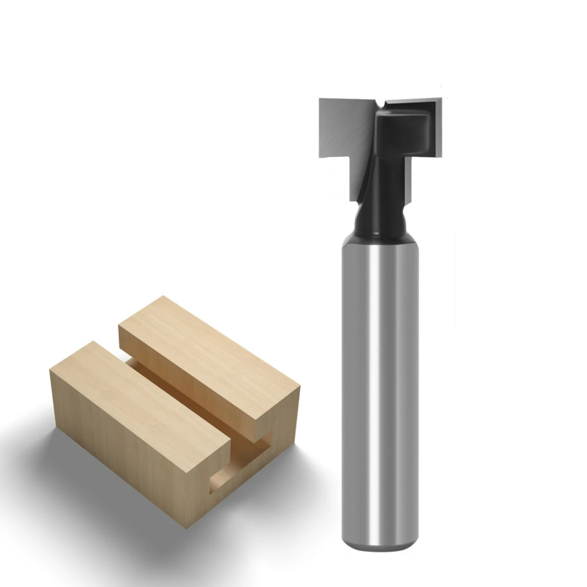 Drillpro 8mm Shank T-Slot Keyhole Router Bit | Carbide Cutter for Wood & T-Track - Image 2