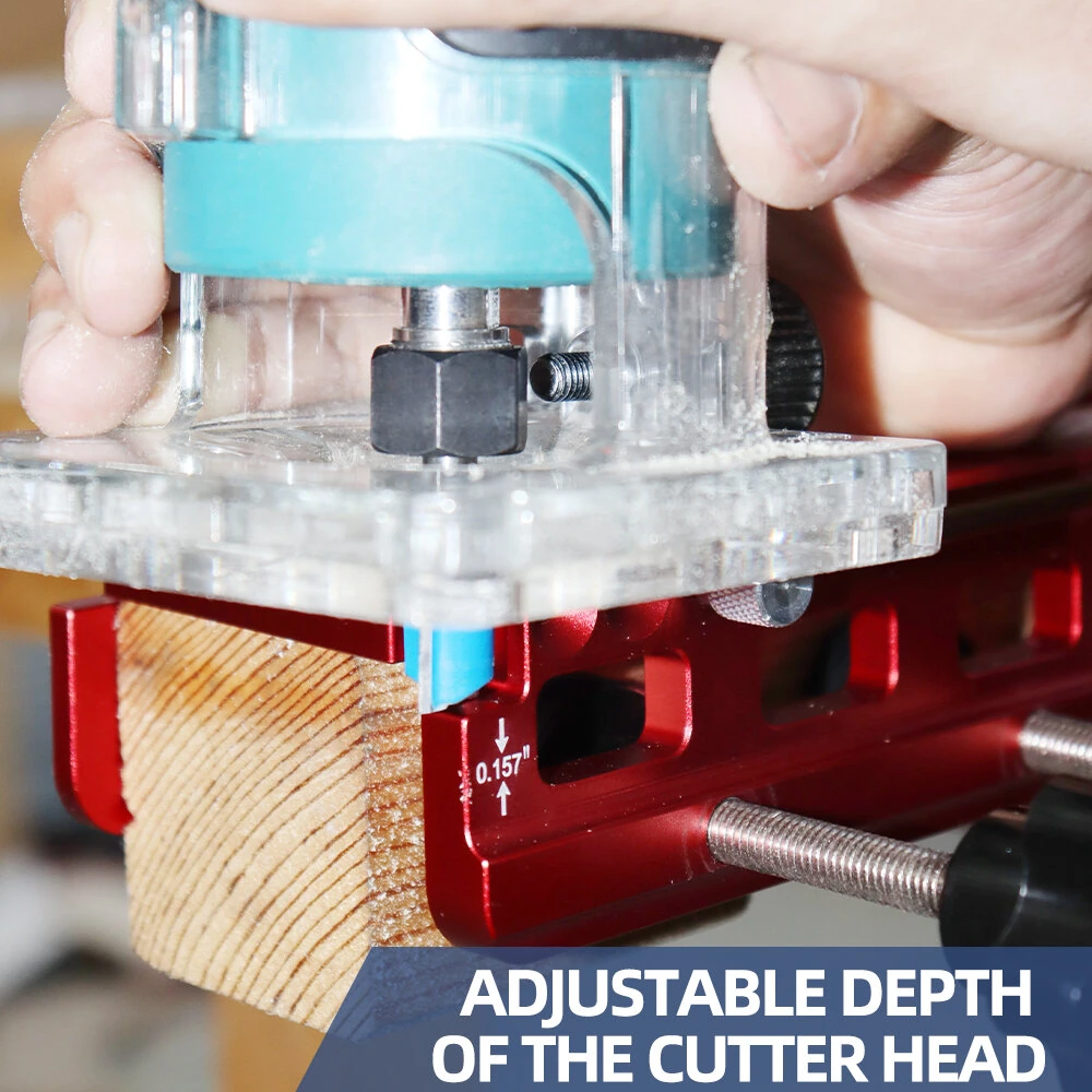 ENJOYWOOD Door Hinge Jig Template Kit - Adjustable Mortise Jig for Router - Image 3