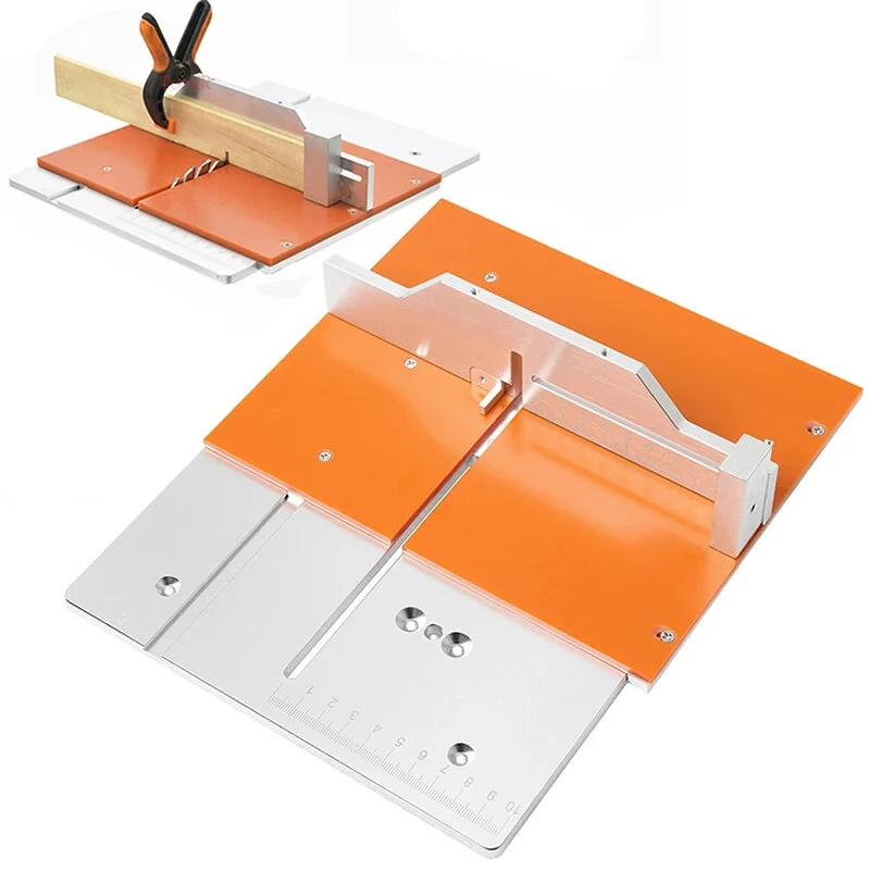 Aluminum Mini Table Saw Insert Plate T60 Model | Miter Gauge Guide & Wrench - Image 4