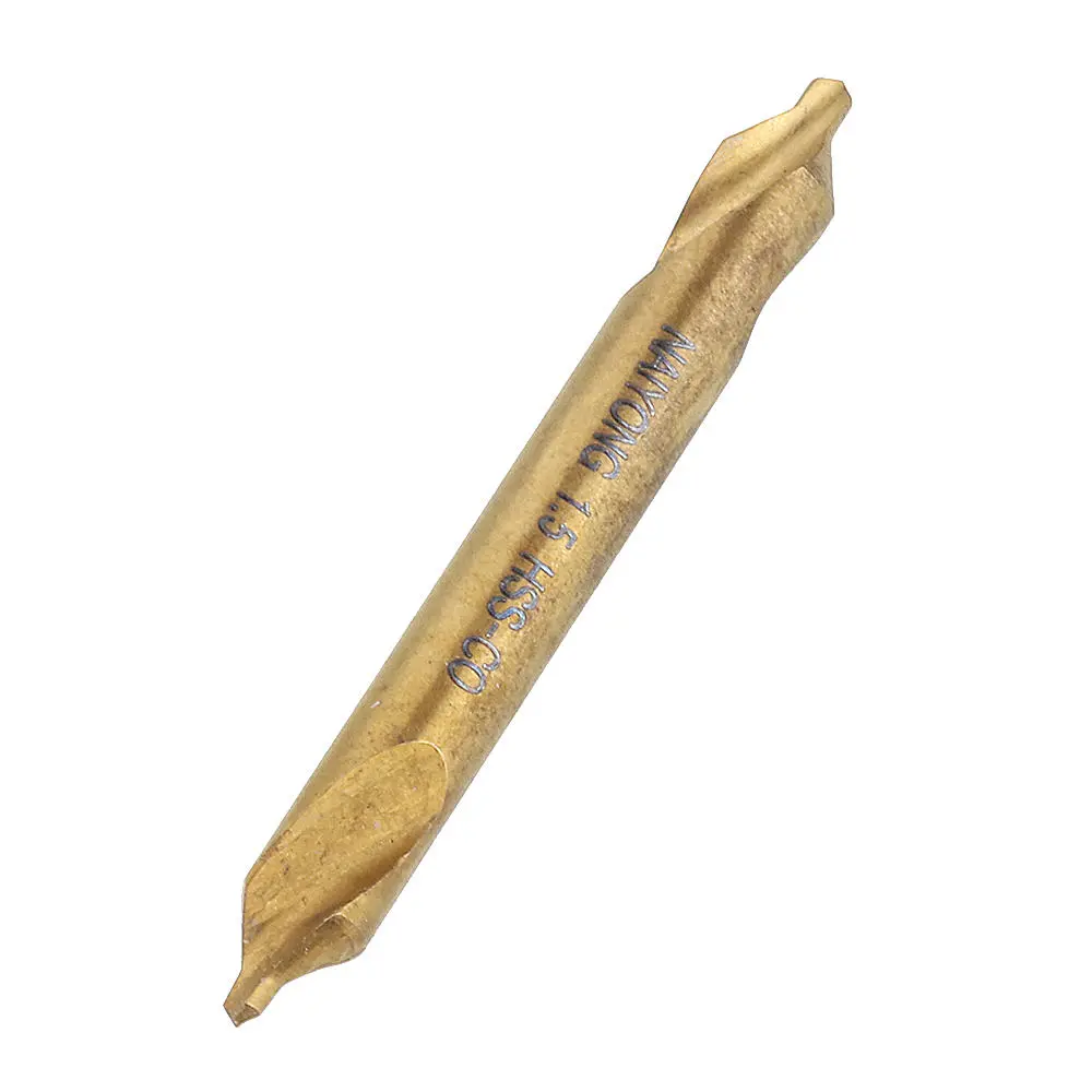 Drillpro HSS Titanium Coated Center Drill Bit | 60 Degree Countersink | 1-5mm Set - Image 2