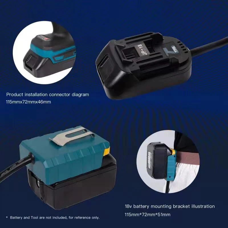 Makita DeWalt 18V Battery Extension Cord | 1.5m EU Plug | Power Tool Accessory - Image 4
