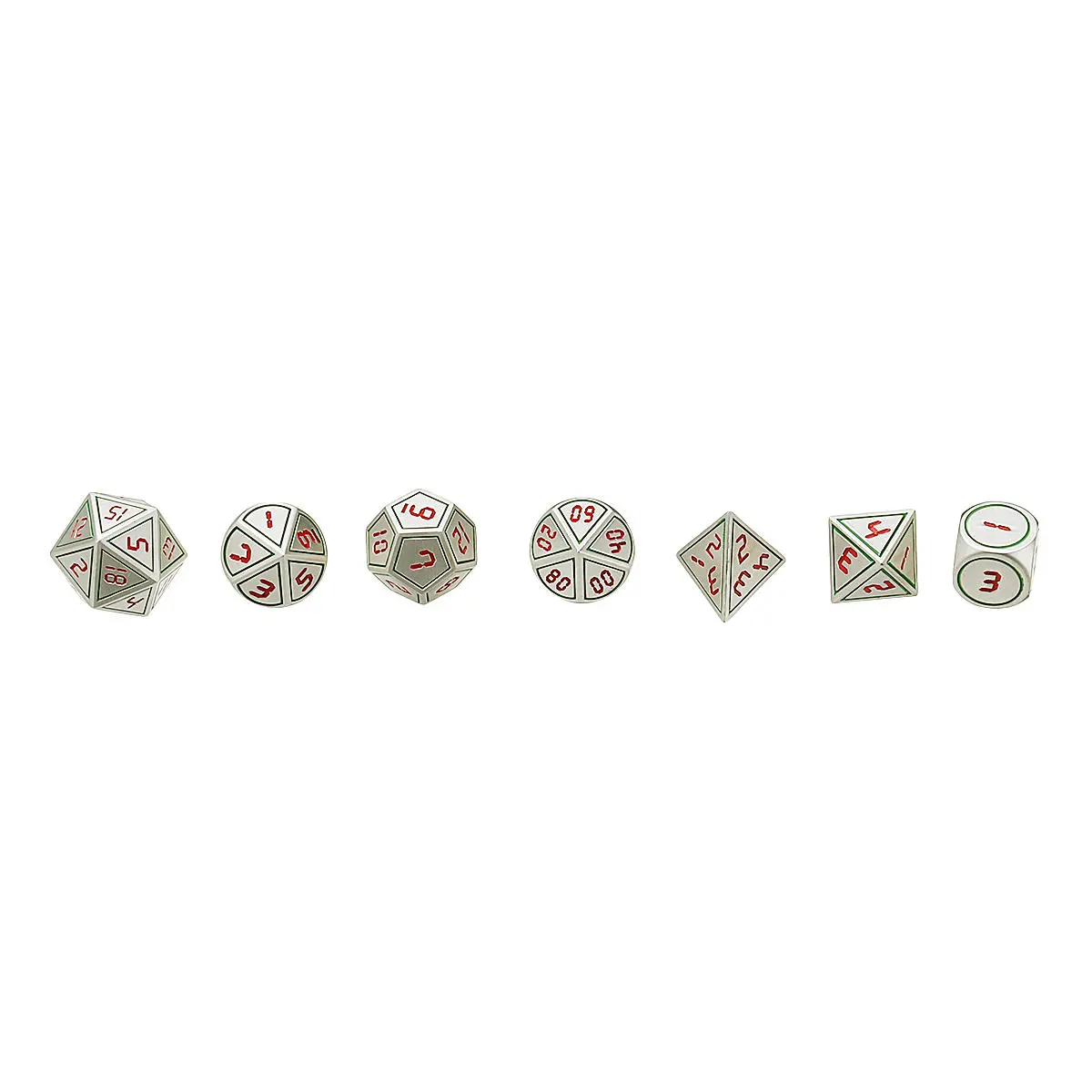 Heavy Metal Polyhedral DnD Dice Set - 7pcs RPG Dice w/ Bag - Image 3