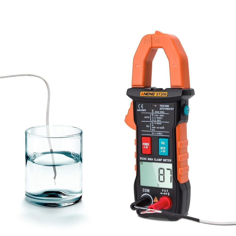 ANENG ST206 Digital Clamp Meter - 6000 Count True RMS AC/DC Current Tester - Image 3