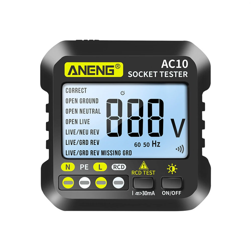 ANENG AC10 Digital Socket Tester Plug - Polarity & Phase Tester Multimeter - Image 4
