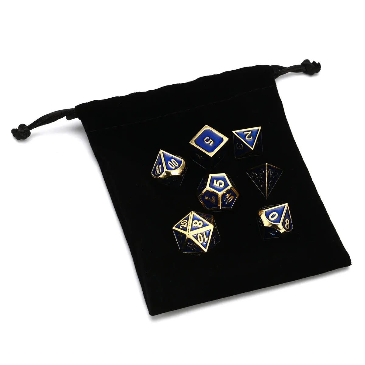 Antique Solid Metal Polyhedral Dice Set - Heavy RPG Dice for Role Playing Games - Image 2