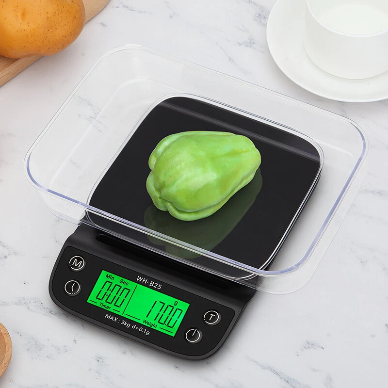 WH-B25L Coffee Scale with Timer - 3kg/0.1g High Precision - Portable Digital Kitchen Scale - Image 2