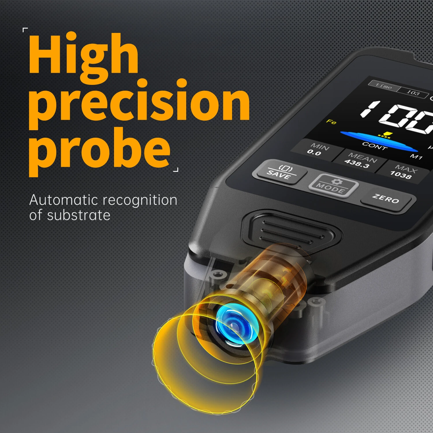 FNIRSI CTG-20 Car Paint Thickness Gauge | 0-1400um for Metal & Putty | Fe nFe Fe+Zn Modes - Image 3