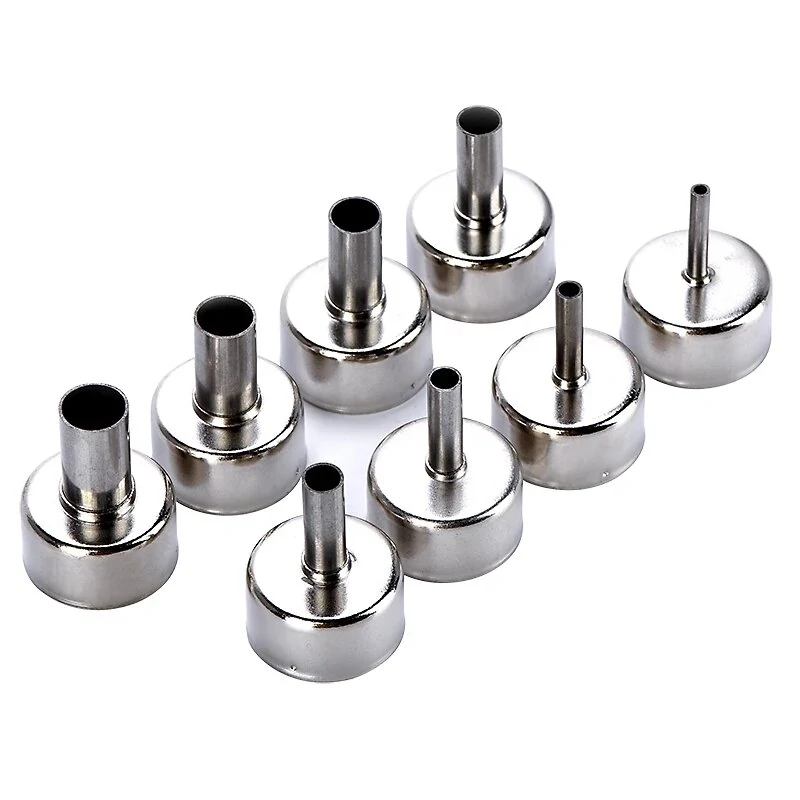 JCD Hot Air Welding Nozzles - 8Pcs Stainless Steel Kit for 8858 8898 858D - Image 2