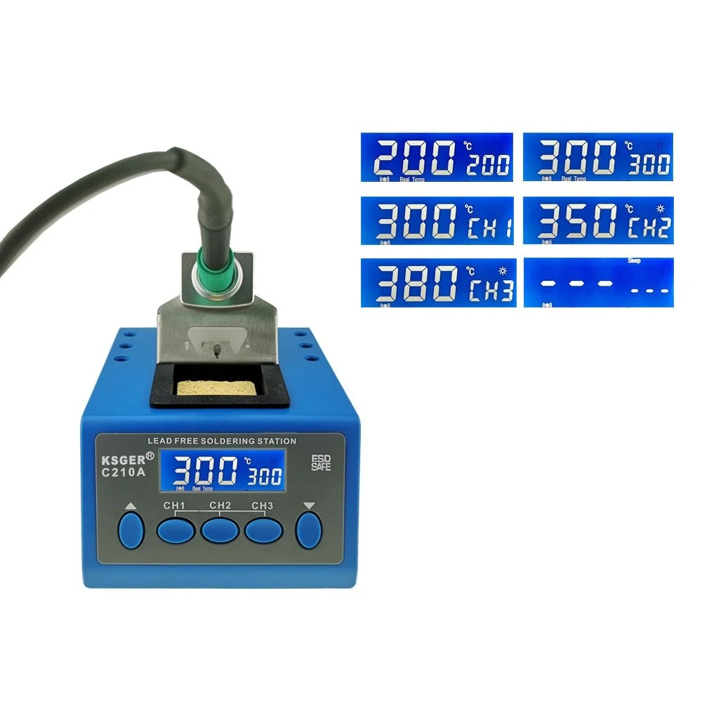 KSGER C210A 85W Soldering Station | Lead-Free Digital with Auto-Sleep & JBC 210 Tip - Image 3