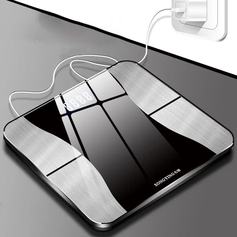 SONGYING Bluetooth Smart Body Fat Scale - USB Rechargeable with APP & LED Display - Image 5