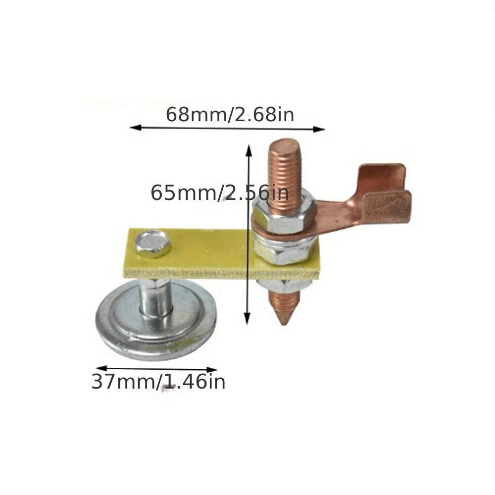 Copper Magnetic Welding Support - 35mm Disc | Single or Double Head for Ground Clamp - Image 4