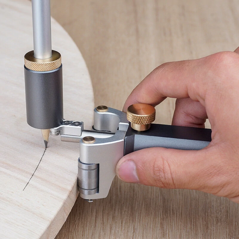 2 in 1 Woodworking Scriber Tool - Linear Arc & Circle Scribe Tool with Pencil - Image 2