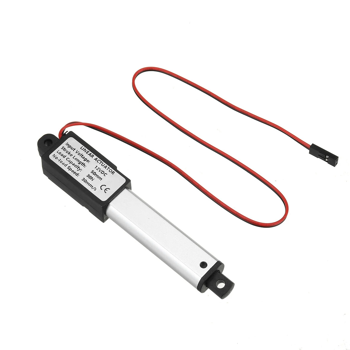 DC 12V 50mm Stroke Mini Linear Actuator | 9.5-15-30mm/s Speed | Aluminum Alloy Motor - Image 2