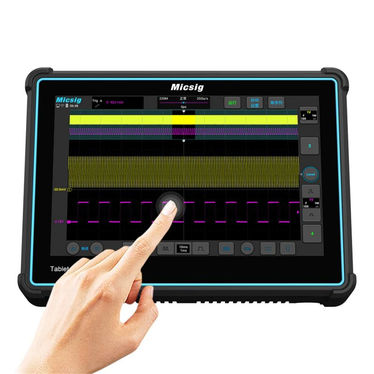 Micsig TO2002 Tablet Oscilloscope - 200MHz 1GSa/s - 10.1 Touchscreen - Image 2
