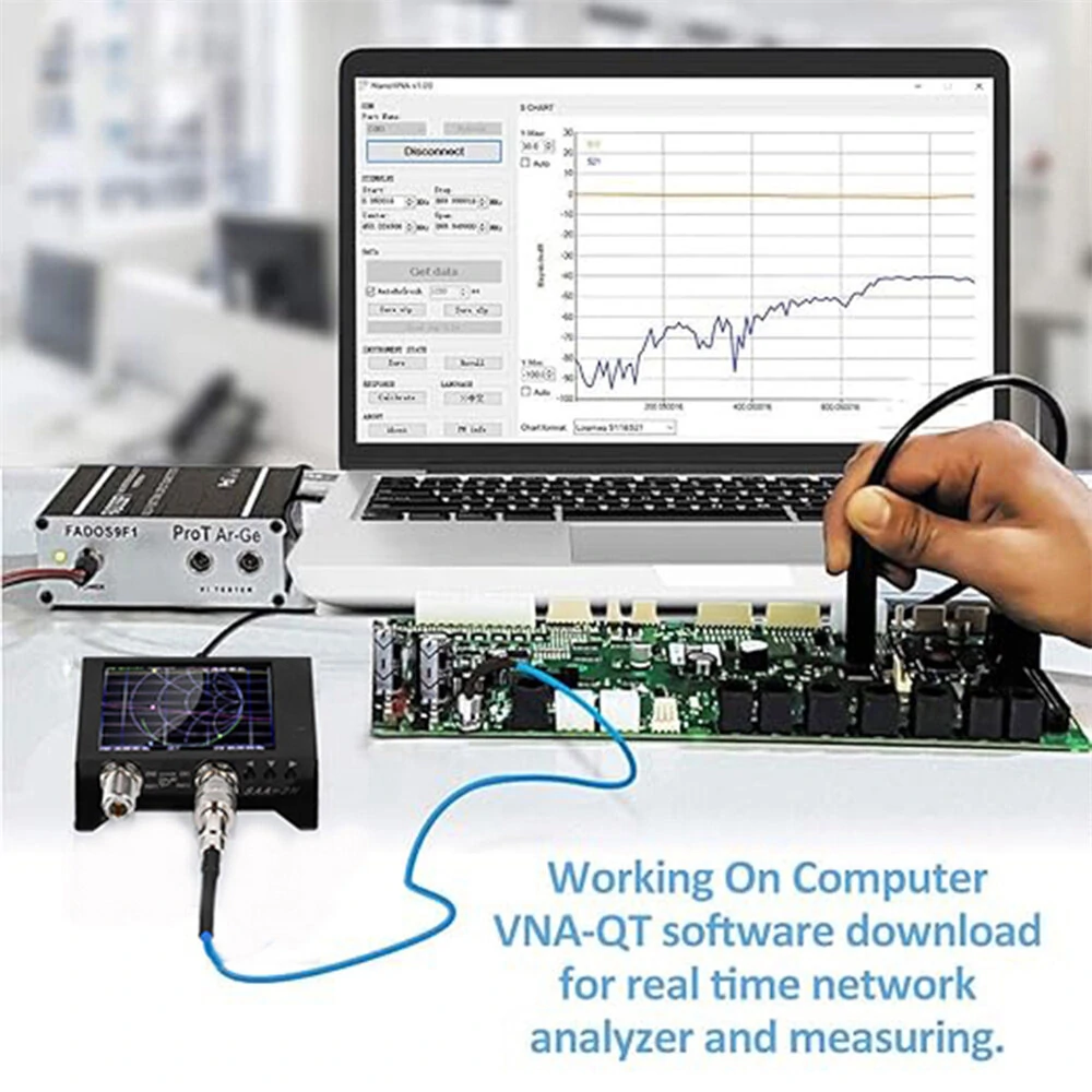 NanoVNA V2 Antenna Analyzer - 3G Vector Network Analyzer with 4 Inch Touch Screen - Image 3