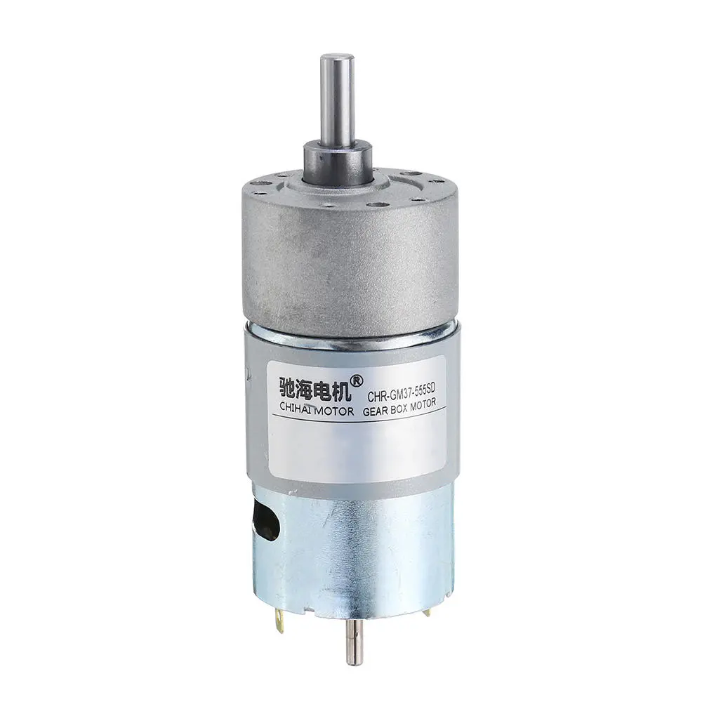 Chihai DC 12V 190RPM Gear Motor - Double Shaft High Torque - Image 2