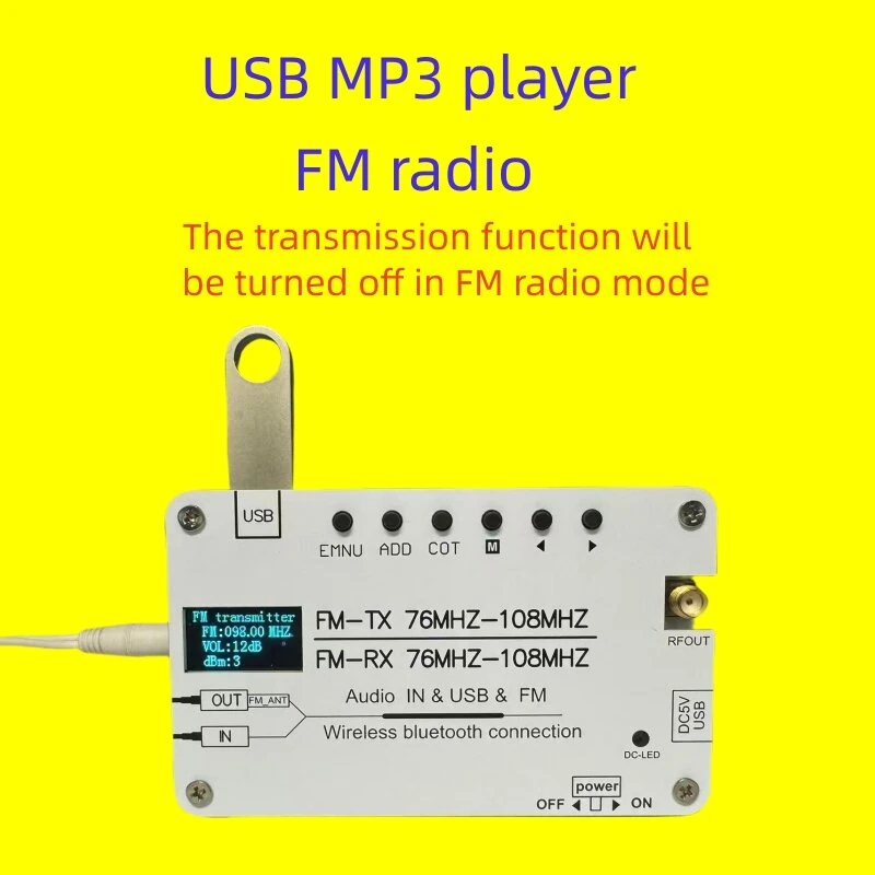 Multifunction Stereo FM Transmitter | Bluetooth Audio Receiver | 76-108MHz Long Range - Image 5