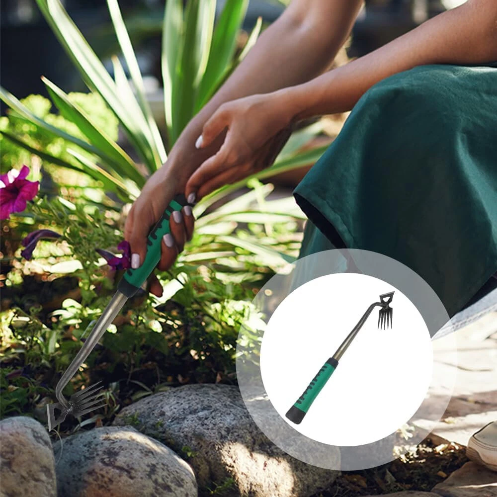 Effortless Gardening Hand Weeder Tool - 5/6/11 Tines | Manganese Steel & Extended Handle for Weed Removal & Vegetable Planting - Image 5
