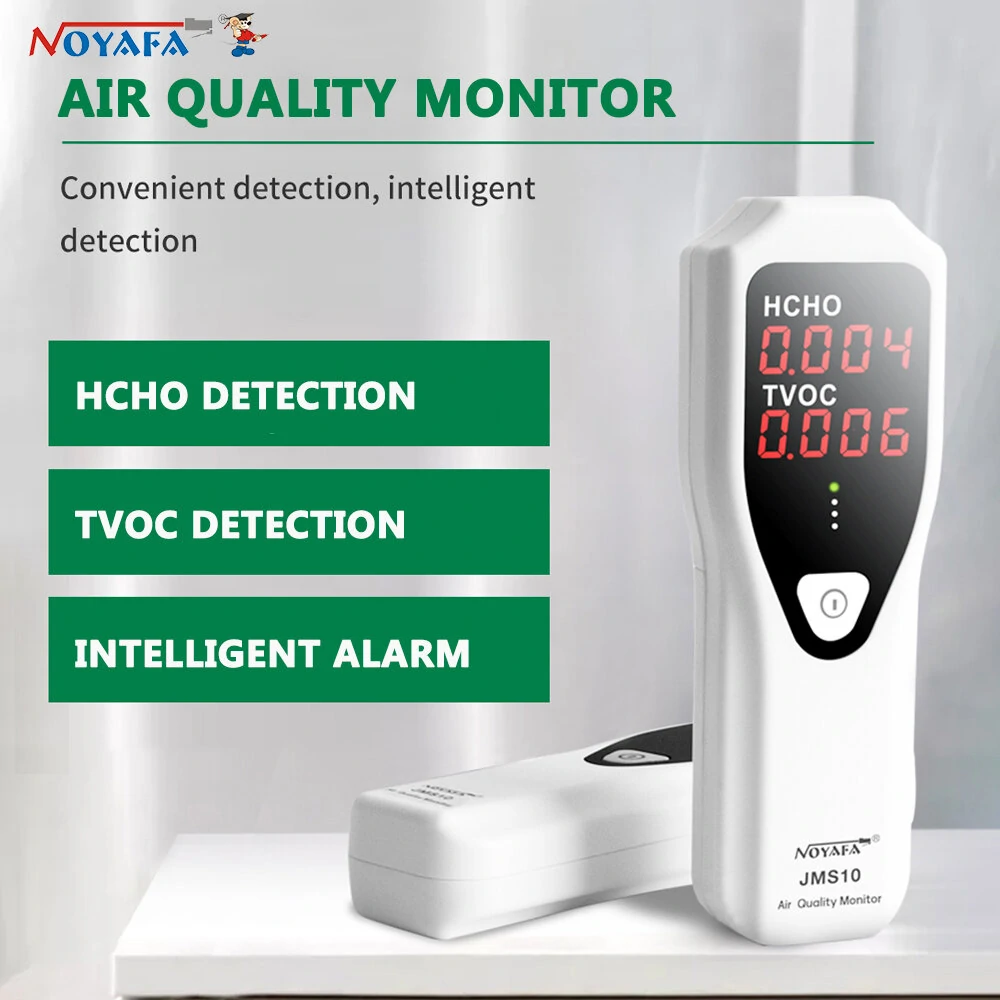 NOYAFA Air Quality Monitor - Portable TVOC Formaldehyde Detector with LCD Display - Image 3