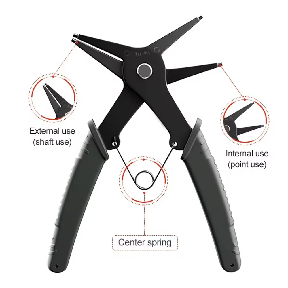 Snap Ring Plier 4-Way Type - 2 in 1 Multifunctional Hand Tool | Circlip Remover - Image 3