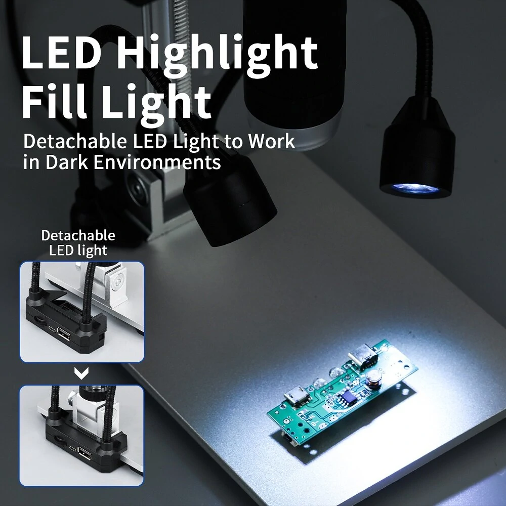 G1600 Digital Microscope | 9 Inch Large Color Screen, 12MP HD, 1600X Zoom - Image 5
