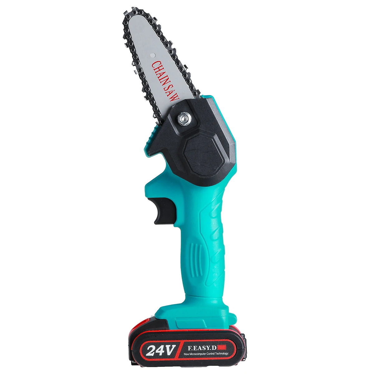Mini Handheld Chainsaw - 24V Cordless Electric Wood Cutter - 4 Inch Bar - w/ Battery - Image 3
