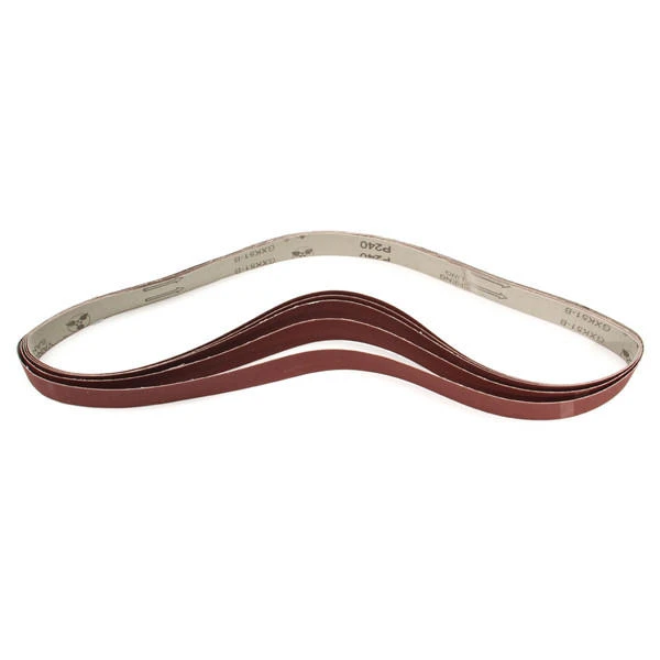 5pcs 106x2.5cm 240 Grit Alumina Sanding Belts Self Sharpening Oxide Abrasive Strips - Image 2