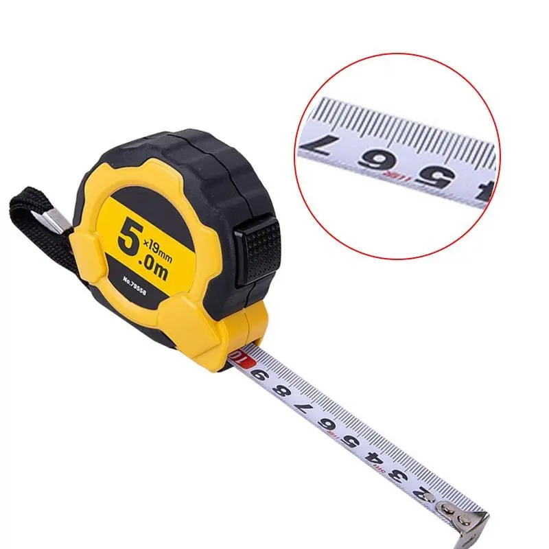 Mini Pocket Tape Measure Key Chain - 5M Retractable Self-Locking Ruler - Image 3