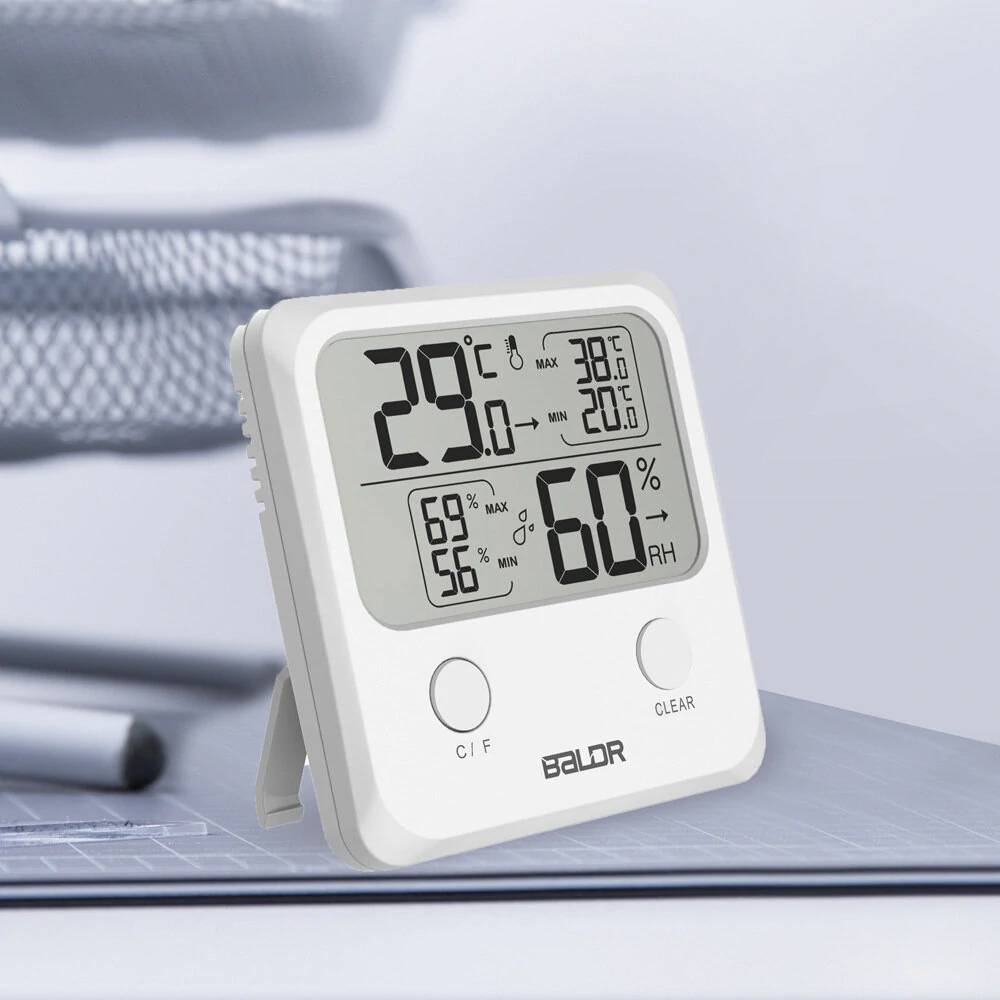 BALDR Mini Digital Thermometer Hygrometer - Temperature Humidity Meter with Backlight & MAX/MIN Display - Image 5