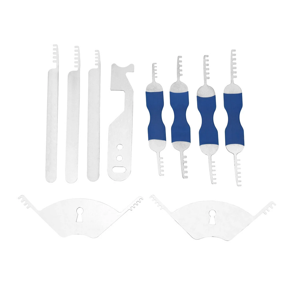 Practice Lock Picking Kit 32PCS with Transparent Padlock - Stainless Steel Picks & ABS Handles for Beginners - Image 3
