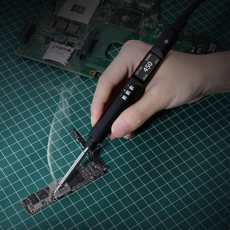Drillpro PTS200 100W PD3.0 Smart Soldering Iron | CNC Metal Housing | T12 TS101 Compatible - Image 3