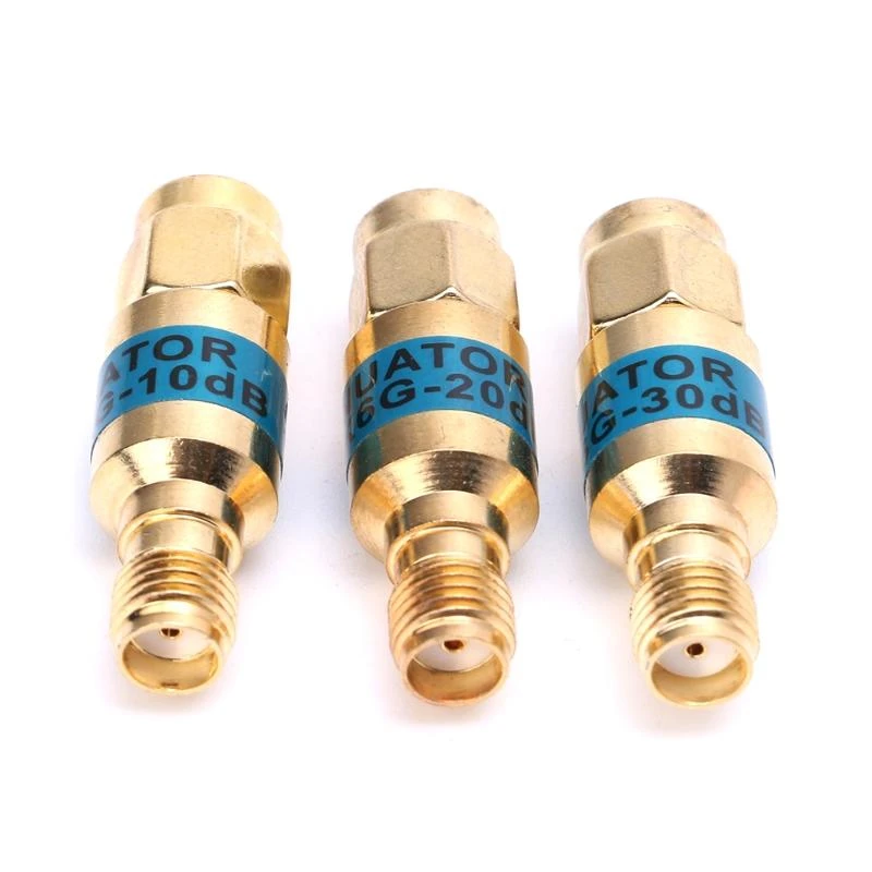3Pcs 30dB 2W 0-6GHz SMA Attenuator | RF Coaxial Male to Female - Image 2