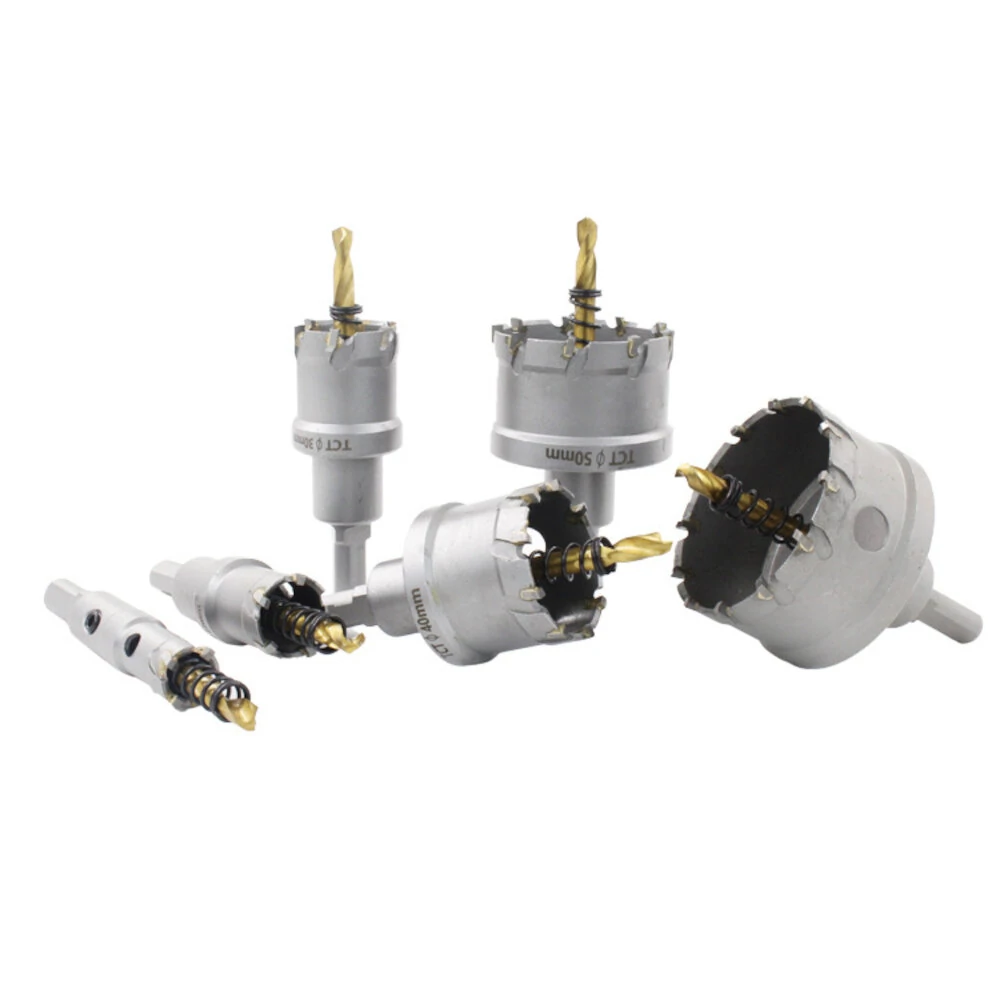 Drillpro 8pcs 16-60mm TCT Hole Saw Kit | Titanium Coated for Metal - Image 2