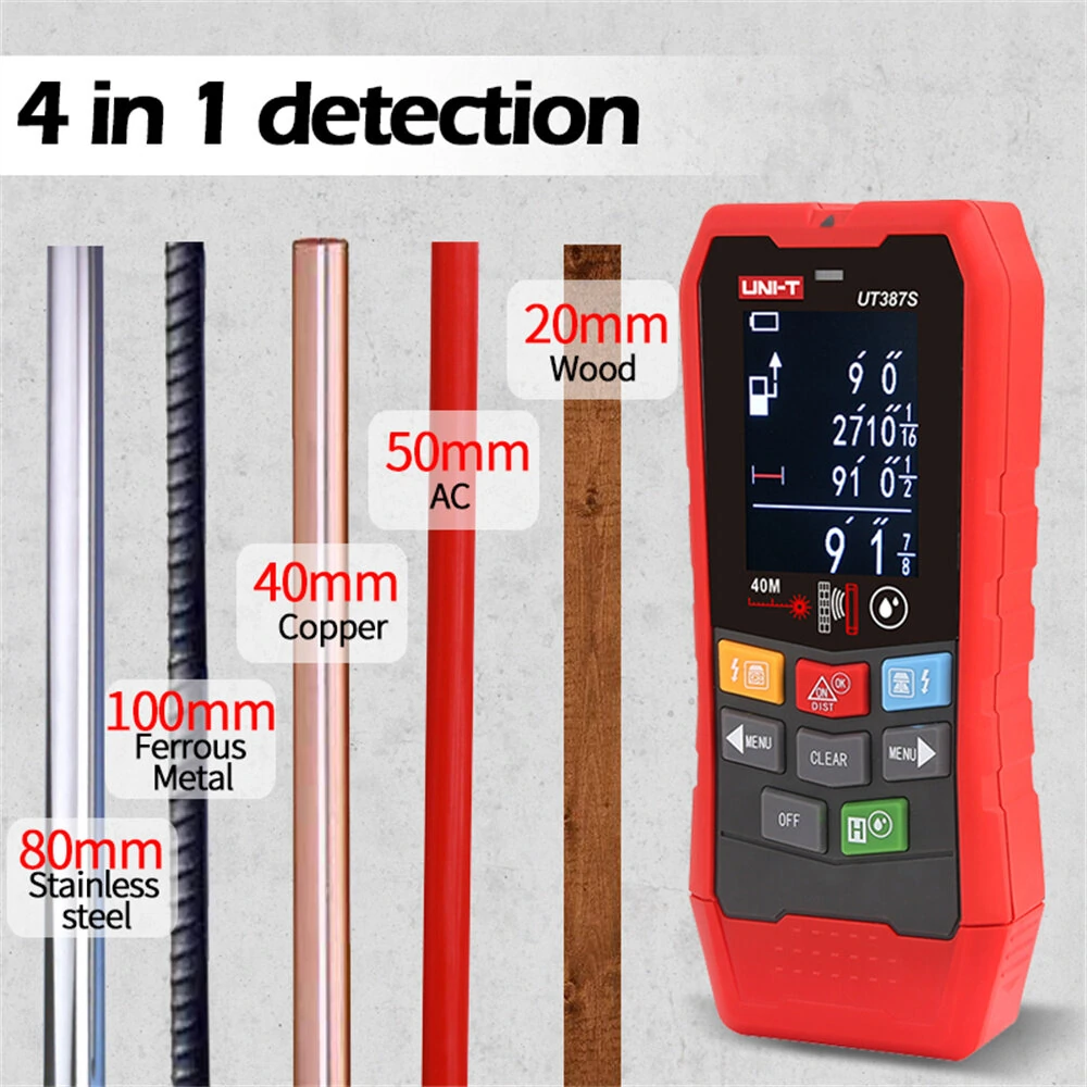 UNI-T UT387E 4-in-1 Wall Scanner | Metal Detector & Stud Finder with AC Voltage Detection - Image 3