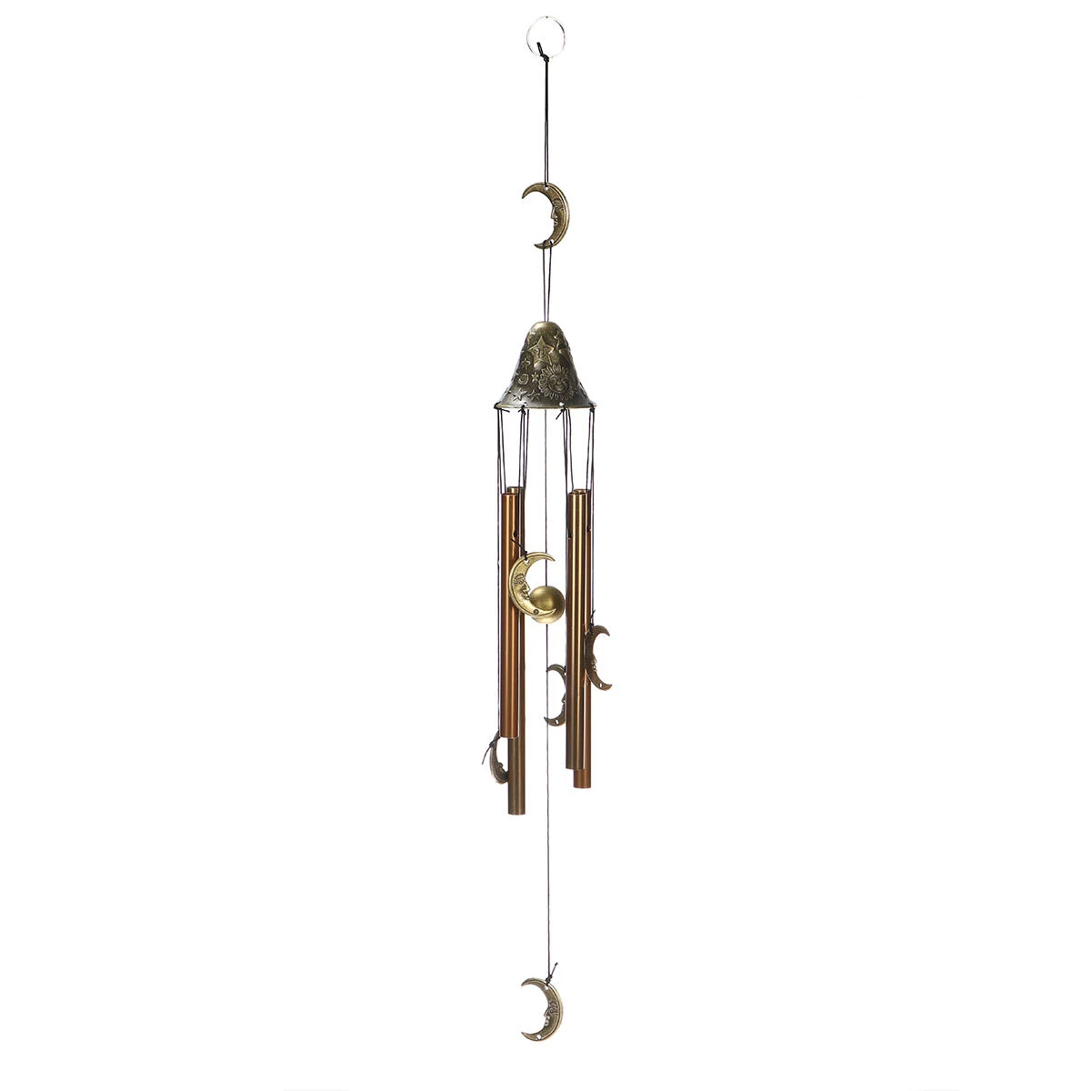 Wind Chimes Bell Pipe - Feng Shui Organ Decor - Star Moon Dolphin Design - Image 3