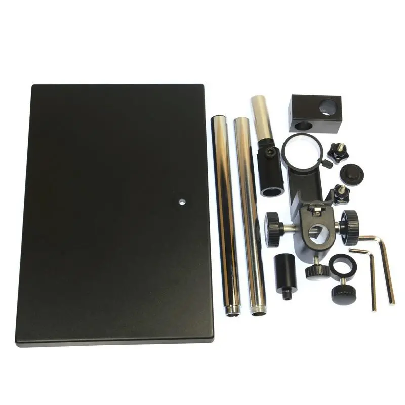 HAYEAR Dual-Arm Boom Stand | 50mm Ring Holder | Heavy Duty Metal Table Stand for Microscopes - Image 4