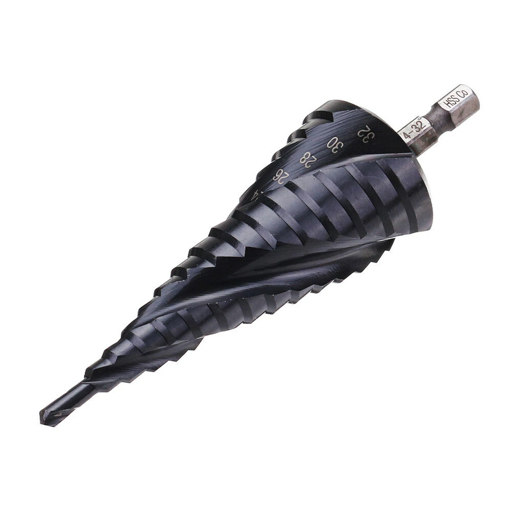Drillpro 3 Flute Step Drill Bit - TiAlN Coated HRC89 - Cobalt M35 HSS - 1/4 Inch Hex Shank - Image 3