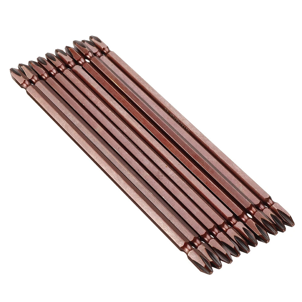 S2 Steel Magnetic Double End Screwdriver Bit - PH2 Drill Head 100mm 150mm 10pcs - Image 3