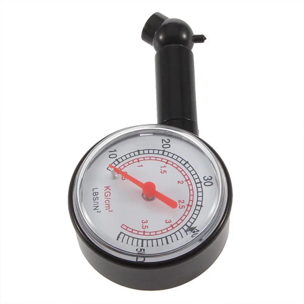 Dial Tire Pressure Gauge - 0-50 PSI & 0-3.5 BAR - Tyre Measurement Tool - Image 3