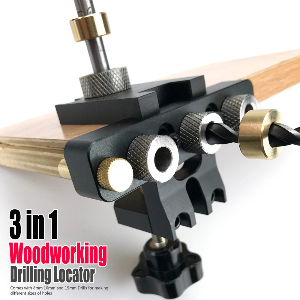 Dowel Jig Master Kit - 3-in-1 Precision Jig for Wood Hole Drilling & Alignment - Image 2