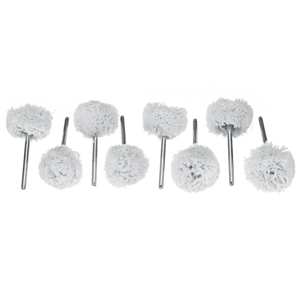 50Pcs 1/8 Inch Shank Wool Polishing Wheel Kit | Abrasive Cashmere Grinding Head - Image 4