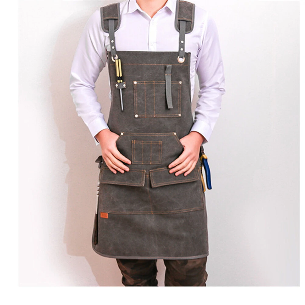 Enduring Multi-Pocket Canvas Apron for Hairstylists & Woodworkers | Router Table Plate - Image 4