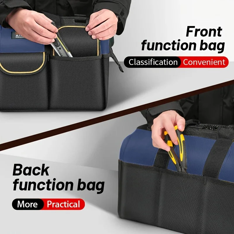 DEWALT 16 Inch Waterproof Tool Bag - 1680D Oxford High Capacity Electrician Storage - Image 3