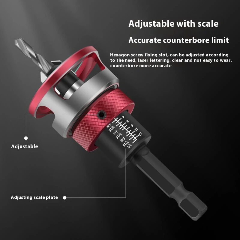 3PCS Countersink Drill Bit Set with Depth Stop | 6542 Steel for Woodworking - Image 4