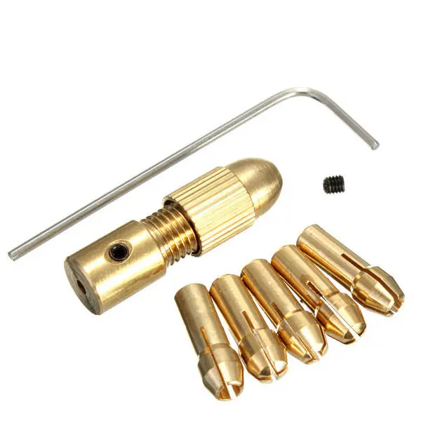 Drillpro 8pc 0.5-3mm Micro Twist Drill Chuck Set 0.5-3mm with Allen Wrench - Image 3