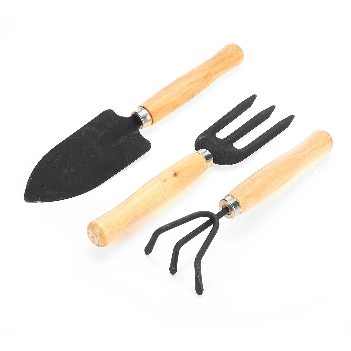 3Pcs Gardening Hand Tools Set - Trowel, Shovel & Rake for Soil Planting - Image 5