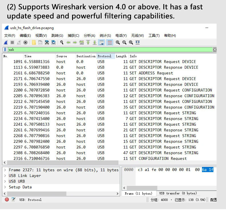 USB Sniffer 2.0 Protocol Analyzer - High-Speed Portable USB 2.0 1.1 Data Monitor - Image 4